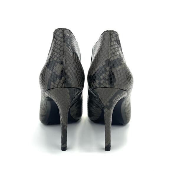 Calvin Klein Nastassia Stiletto Heels Size 8 Black & Gray Animal Print Peep Toe - Picture 5 of 16